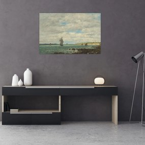 Obraz - Eugène Boudin, Coast of Brittany, reprodukcia (90x60 cm)