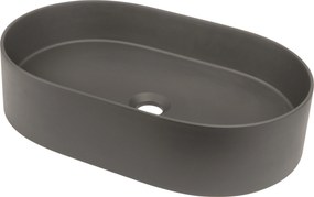 Deante Umývadlo na dosku Silia 55x35 cm - CQS TU6S, granit, antracit metalic