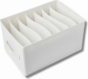 VERK GROUP Organizér na oblečenie a spodnú bielizeň PARTITION, obdĺžnik 9 priehradiek, 36 x 25 x 20 cm, biely