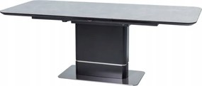 Rozkladací jedálenský stôl 160-210 cm Peris (sivá/čierna) (8 a viac osôb)