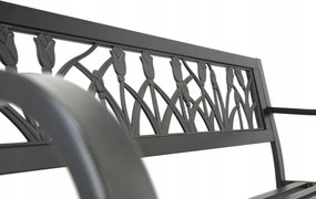 Elegantná záhradná lavička 125 x 53 x 77 cm