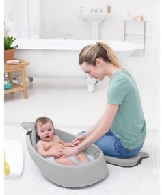 Skip Hop - Detská vanička s ergonomickou podložkou MOBY 3 sivá