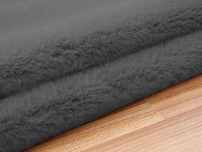Okrúhly koberec Rabbit v tmavosivej farbe – jemný shaggy Rozmer: 120 cm