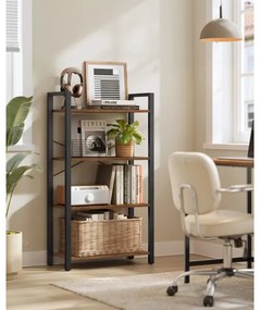 Knižnica NAVARO hnedá/čierna