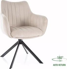 SI Azalia Velvet stolička svetlo béžová