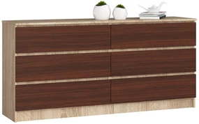 Komoda Koa III (dub sonoma + wenge). Akcia -20%. Vlastná spoľahlivá doprava až k Vám domov. 1069398