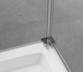 CERANO - Sprchovací kút Antelo L/P - chróm, transparentné sklo - 90x50 cm - krídlový, CER-CER-477374