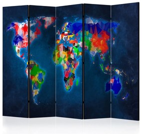 Artgeist Paraván - Room divider – Colorful map
