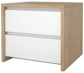 Biely/v prírodnej farbe nočný stolík Next – Tvilum