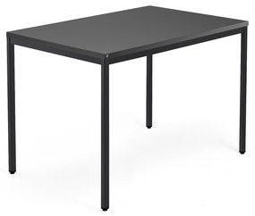 Kancelársky pracovný stôl QBUS, 1200x800 mm, čierna/čierna
