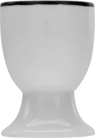 Kalíšok na vajcia Luna Black Line, biely%