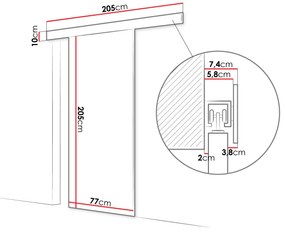 Posuvné dvere MIRAN 1 - 70 cm, biele