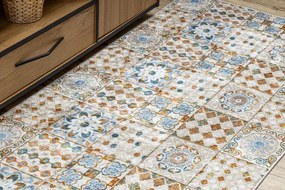 Protišmykový koberec / behúň ANDRE 53010 béžový / modrý