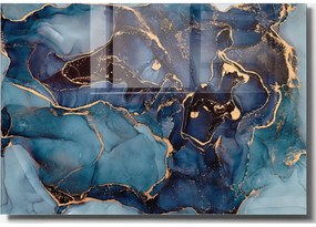 Sklenený obraz 100x70 cm Dark Marble - Wallity