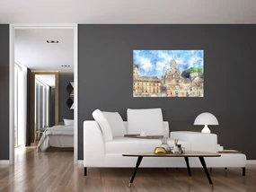 Obraz - Kostol Santa Maria di Loreto, Rím, Taliansko (90x60 cm)