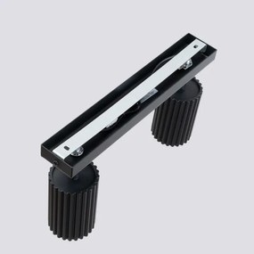 Sollux SL.1580 - Bodové svietidlo KARBON 2xGU10/10W/230V čierna