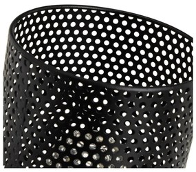 Čierna stolová lampa s kovovým tienidlom (výška 20 cm) – Casa Selección