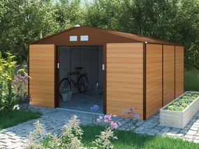 Záhradný domček 340 x 382 cm, hnedý