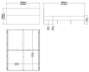 Biela dvojlôžková posteľ 160x200 cm Naia – Tvilum