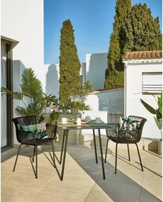 Čierny stôl Kave Home Ulrich, 75 x 75 cm