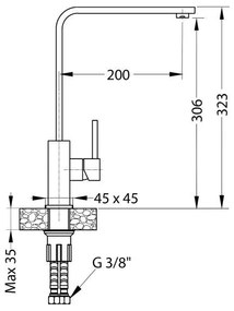 ALVEUS 1136743 - Drezová batéria AFRA 32,3 cm granit/béžová