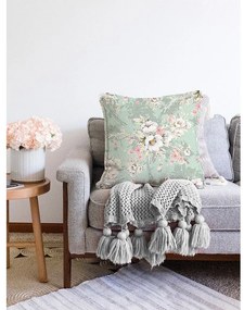 Zelená obliečka na vankúš s prímesou bavlny Minimalist Cushion Covers Blossom, 55 x 55 cm