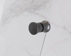 Besco Vaňová zástena s posuvným dielom EASY SLIDE GUN METAL 100150 (100x150 cm | Transparent)