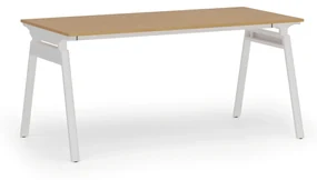Kancelársky stôl PRIMO SIGMA, 1600 x 800 mm, biela podnož, buk