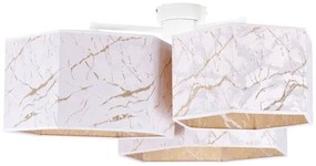 Duolla - Prisadený luster ROLLER TRIO HEX 3xE27/15W/230V biela/zlatá