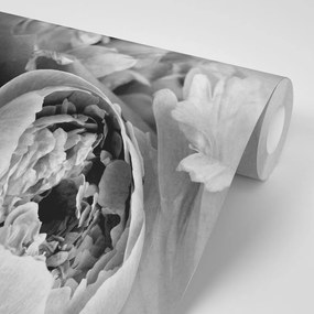 Samolepiaca tapeta čiernobiele lupienky kvetu - 300x200
