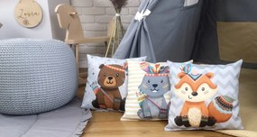 Detský stan TEEPEE (TÍPÍ) BOHO s doplnkami - sivý / béžový