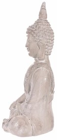 Dekorácia soška Budha sediaci, sivá, polyresin, 30 x 22 x 54 cm