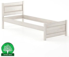 Posteľ buková LK120–90x200 bielený