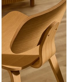 Jedálenská stolička v dekore duba v prírodnej farbe Gena – Kave Home