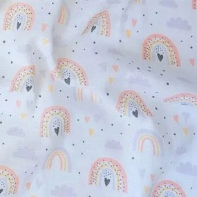 Polášek Látkové plienky 5 kusov: Dúha a srdiečka