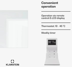 Klarstein Marvel Mirror 600, infračervený ohrievač, 600 W, týždenný časovač, zrkadlo