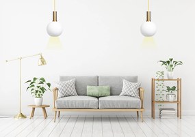 Toolight - závesné stropné svietidlo APP666, biela-zlatá, OSW-04663