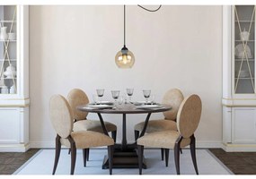 Závesné svietidlo Haga Spider, 1x medové sklenené tienidlo