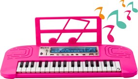 LEAN Toys Detský elektrický klavír 36 melódií ružový