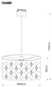 Globo 15448H - Luster na lanku ABBEY 1xE27/60W/230V