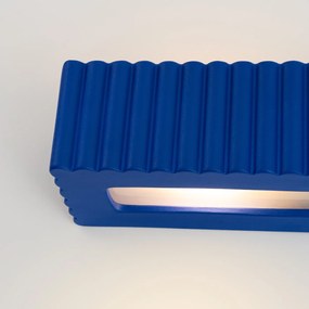 Nástenné svietidlo Rigata, 1x modré keramické tienidlo