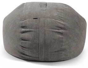 Tmavosivý menčestrový sedací vak Roll 135 – SLOWDOWN