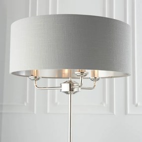 Endon 94378 - Stojacia lampa HIGHCLERE 1xE14/40W/230V šedá/lesklý chróm