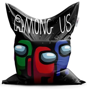 Sablio Sedací vak AMONG US Čierny vesmír - 200x140 cm