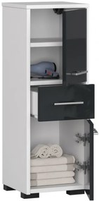 Kúpeľňová skrinka FIN 30 2D 1SZ 85 cm grafitová, lesk