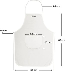 Kuchynská zástera Garlico EMI, biela