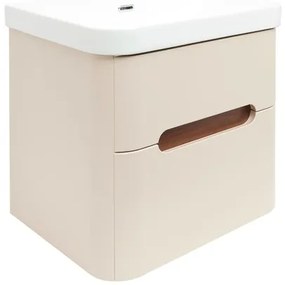 Kúpeľňová skrinka s umývadlom SAT Fusion 57,5x53x45 cm pieskovo-béžová matná SATFUSION260BEMW, 1 ks