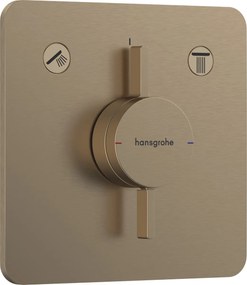 Hansgrohe DuoTurn Q, batéria pod omietku pre 2 spotrebiče, kartáčovaný bronz, HAN-75414140