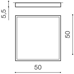 Moderné LED stropné svietidlo Monza II S 50 3000K biele