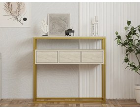 Odkladací stolík Guarda Travertine and Gold